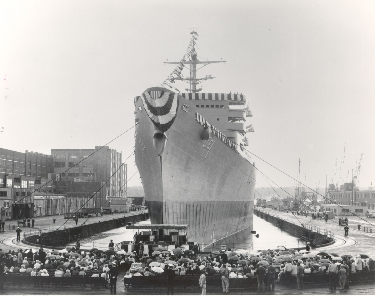 USS SACRAMENTO 1963 christening USS SACRAMENTO 1963 christening